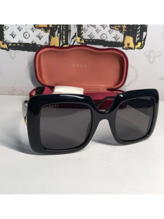 New Authentic ✨ Gucci GG0896S 001 – Oversized Black Square Sunglasses ✨ main image 6